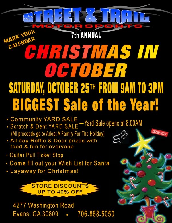 Street & Trail Christmas in October & Yard Sale